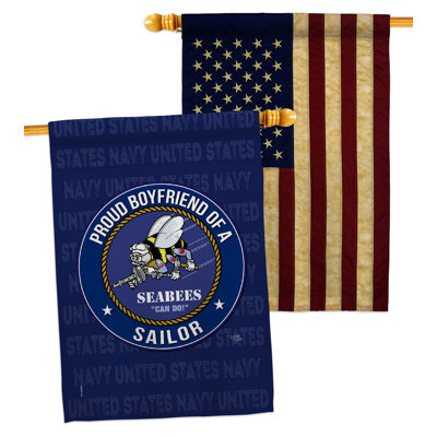 Drapeau de maison en polyester à 2 côtés 40 x 28 po
