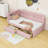 2 Drawers Upholstered Twin Platform Bed with LED Lighting and USB Ports-1430872926