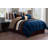 Luxury Bedding Collection Modern & Contemporary Polyester Striped Comforter-953526311-1016011276