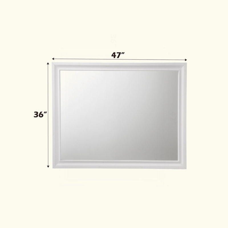 Exquis miroir non biseauté avec construction durable pour des espaces élégants, Blanc