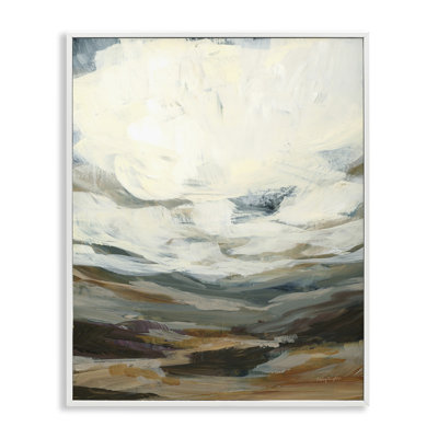 Abstrait nuage lourd encadré, estampe numérique par Haley Knighten