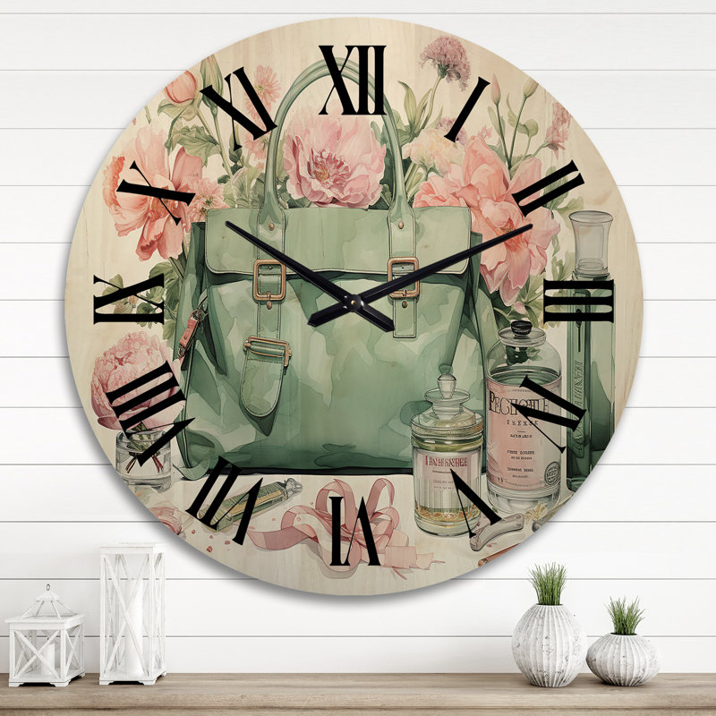 Horloge murale en bois massif Murrah, Très grand