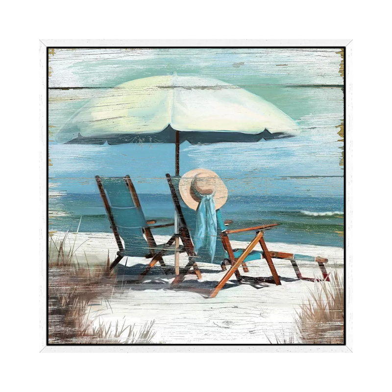Perfect Spot by Carol Robinson - Print on Canvas, White Framed, 45.72 cm H x 45.72 cm W