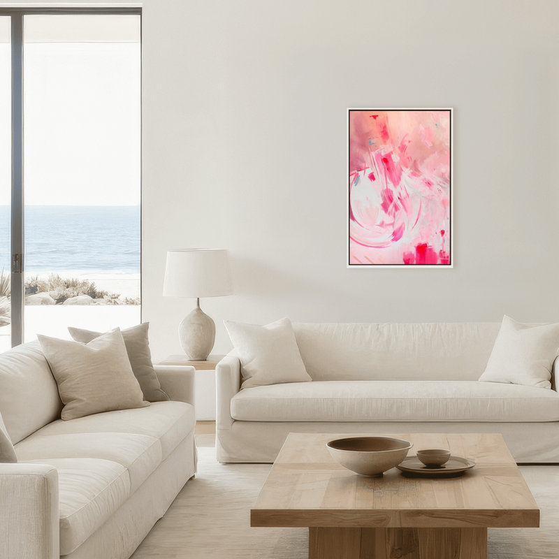 Fuschia II Print by Stefanie Bales, Framed Matted Print, Gray, 12" H x 8" W x 1.125" D
