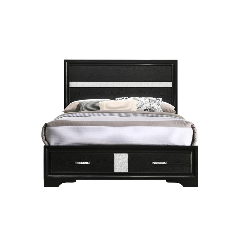 Deantown Bed, Full, Black