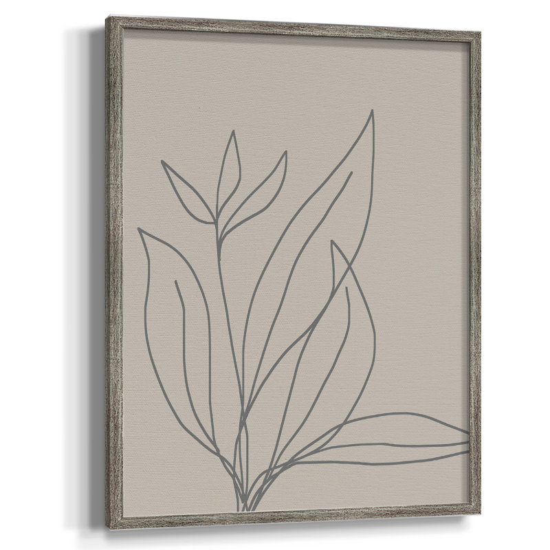 Neutral Lines I Framed Print - Solid Wood, 11" H x 9" W