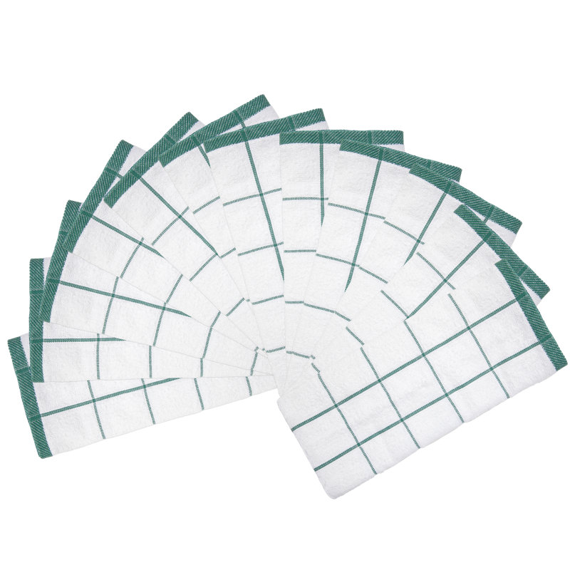 Serviettes de cuisine Cook's Lin 100% coton 15 x 25 (paquet de 12), Vert