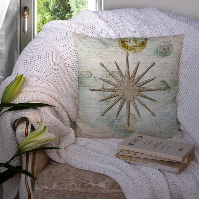 Shells Outdoor Throw Pillow, 14" H x 14" W x 4" D