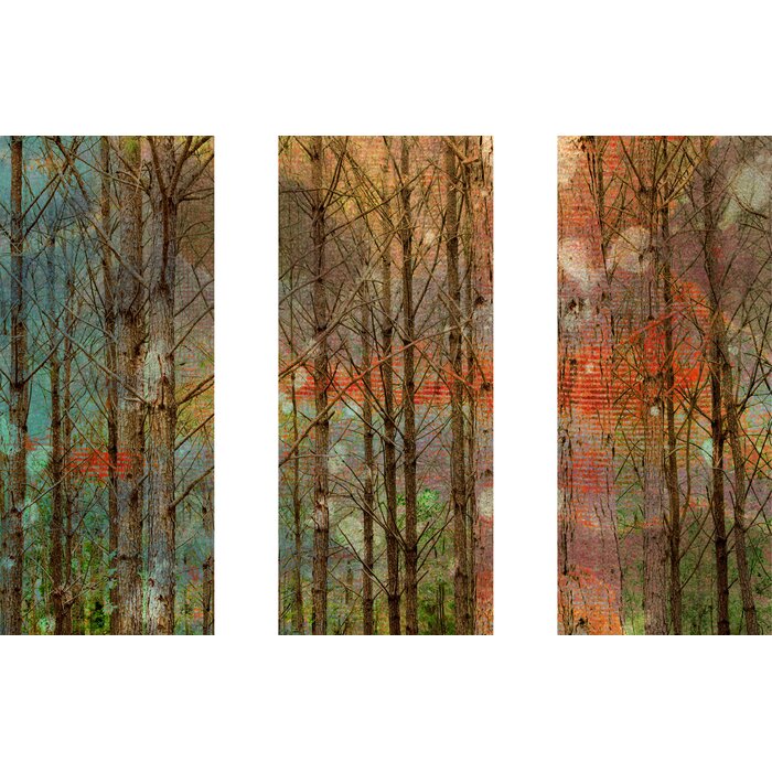 Wade Logan® Through The Trees On Canvas 3 Pieces by Marmont Hill Print ...
