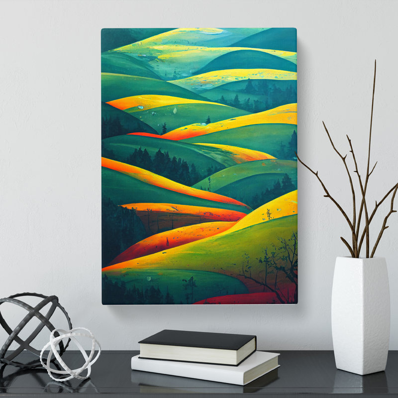 Bristow Spring Meadow Landscape - Wrapped Canvas, 76cm H x 50cm W
