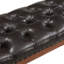 Banc ottoman capitonné en similicuir avec structure en bois massif, idéal pour la chambre, le salon et l'entrée.