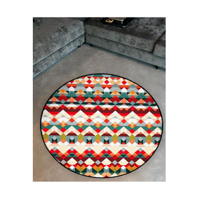 Tapis rond rond lavable à la machine