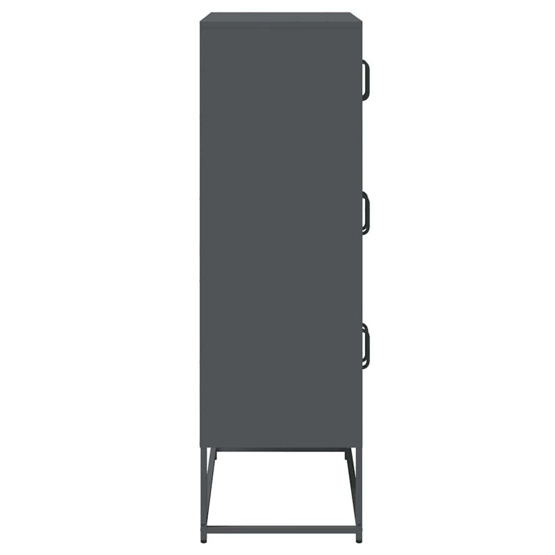 Highboard 68X39x123 Cm Steel, Anthracite