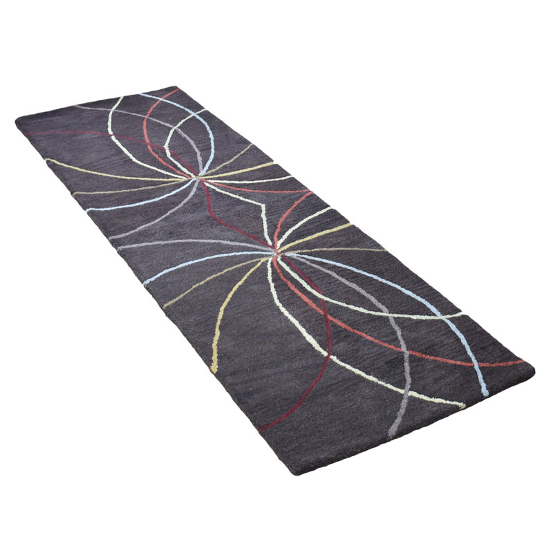 Chever Hand Tufted Wool Eco-Friendly Area Rugs - Runner, Brown Color, Contemporary Modern Design, High Pile Thick Handmade Anti Skid Area Rugs for Living Room, Bed Room