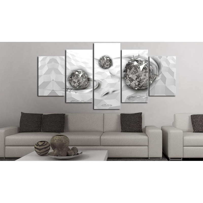Argent immergé 5 pièces, H 20 po x l 40 po x P 0,7 po