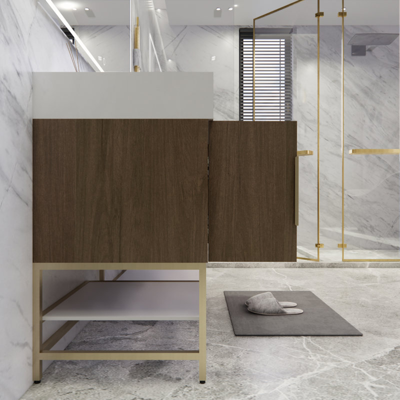 Ensemble de meuble-lavabo simple 59 po Glasgow, Chêne clair