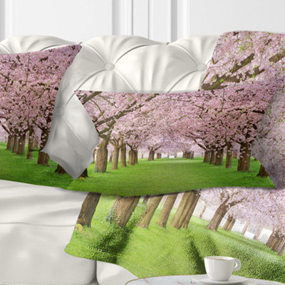 Coussin décoratif plenitude éblouissantes de fleurs cerises