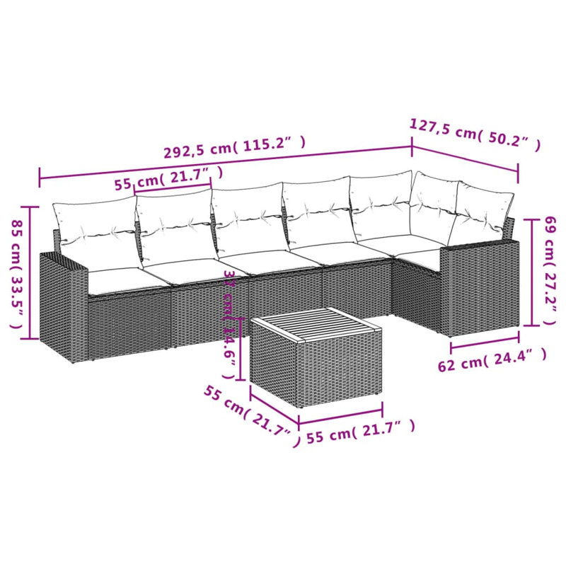 Vidaxl Garden Sofa Set