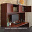 Bureau avec huche, finition rouge