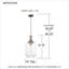 Luminaire suspendu géométrique 1 lumière Alariz