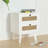 Cisse White Nightstand, Farmhouse Rattan Nightstand Wood Bedside Table with 2 Drawers End Table