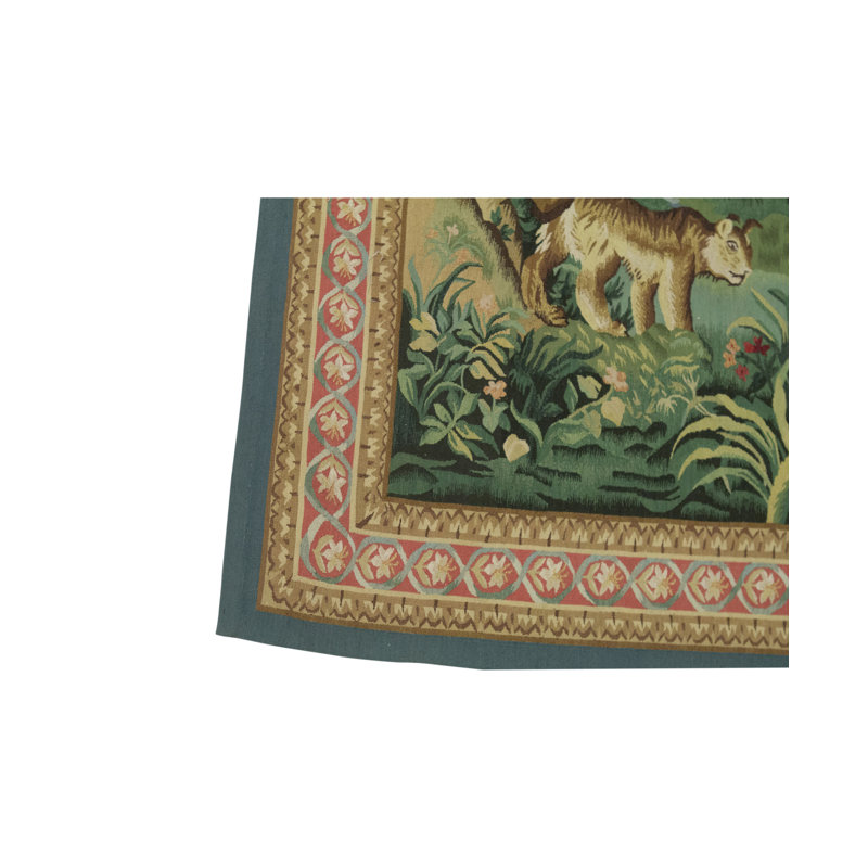 Hand-Knotted High-Quality Green/Caramel/Beige Area Rug