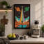 Figure Under Cosmic Light Retro - Wrapped Canvas-1168206310-1168206305