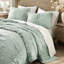 Édredon simple en sauge, avec un motif floral romantique, une douceur gonflée, un tissu respirant, - standard 100 et toutes saisons sauge 2 pièces, motif, texture, tricot, sécuritaire