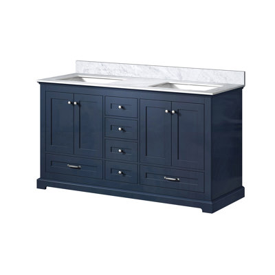 Double Bath Vanity with Carrara Marble Top