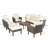 Ensemble de conversation 9 pièces avec canapé en rotin et coussin lavable