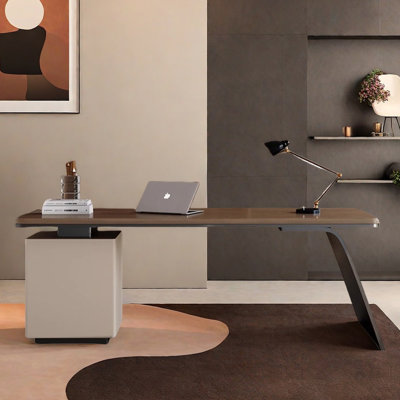 Simple desk for home use with drawers for storage