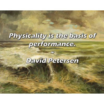 David Petersen Quote: Physicality is the basis of performance.