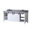 Meuble-lavabo double blanc 80 po X P 22 po D, ensemble de comptoir et robinet en quartz gris