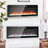 50" Recessed Thin Tempered Glass Front Wall Mounted Electric Fireplace With Remote And LED Light Heater-2100992599
