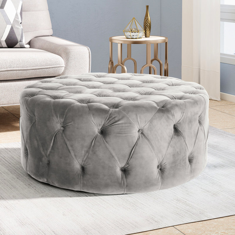 39,8 po Largeur velours gris, hauteur 17,08 po, qualité artisanale, largeur, accent moderne