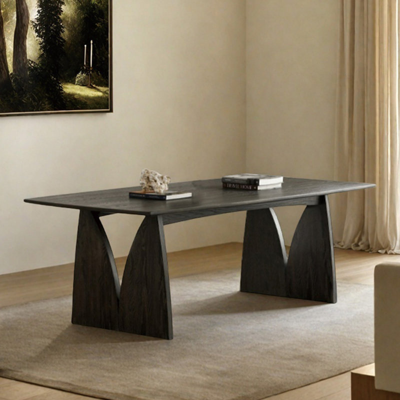 Table à manger classique en bois massif, H 29,52 po x L 70,86 po x l 31,49 po