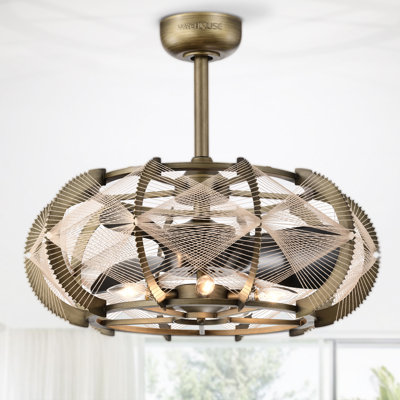 Xhosa 25 Inch Rope String Design Ceiling Fan With Remote