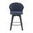 Set of 2 Counter Height Swivel Bar Stools, Chenille Upholstered Chairs with Wide Backrest for Bar, Kitchen Island, Dining Room-975759544