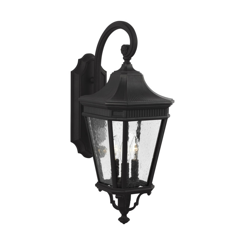 Lanterne moyenne Cotswold Lane de Génération Lighting , H 23,75 po x l 9,5 po x P 9,5 po, Noir