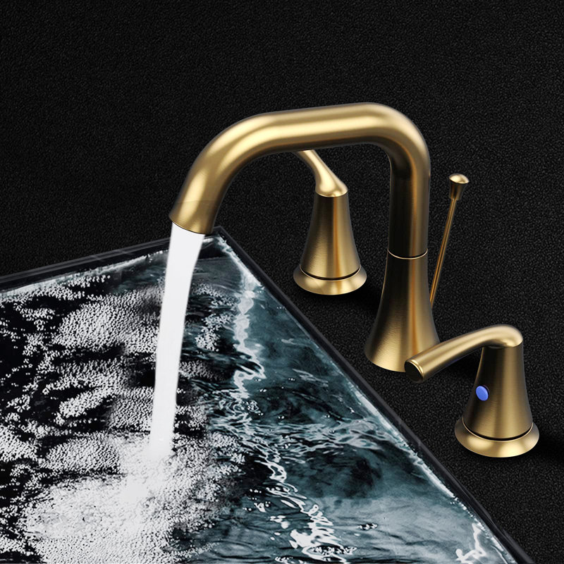 Widespread 2-handle Bathroom Faucet with Drain Assembly