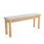 Banc de salle à manger en bois massif Adryell avec coussin en lin amovible-79672749-82527771