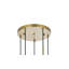 Luminaire suspendu sphérique en grappe 5 lumières avec accents en verre Snead-505641553-430031762