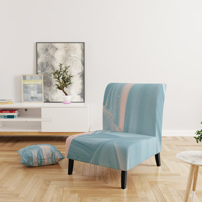 Fauteuil de chambre abstrait rembourré Abstract Water I