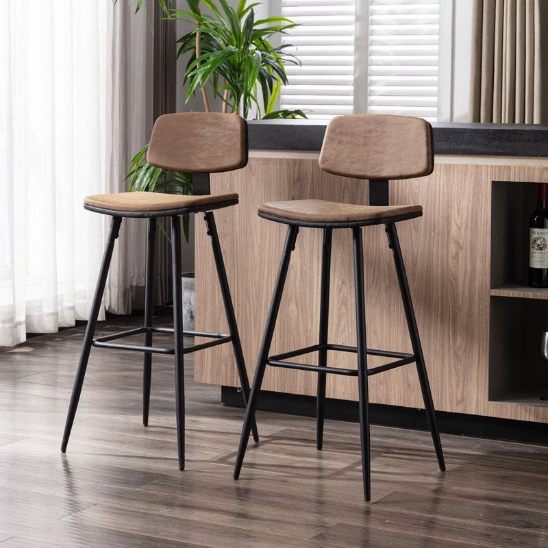Liela 29.33" Bar Stool(Set of 2), Brown