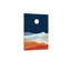 Bleu, rouge, paysages abstraits, art sur toile, décoration murale, 24 po x 18 po
