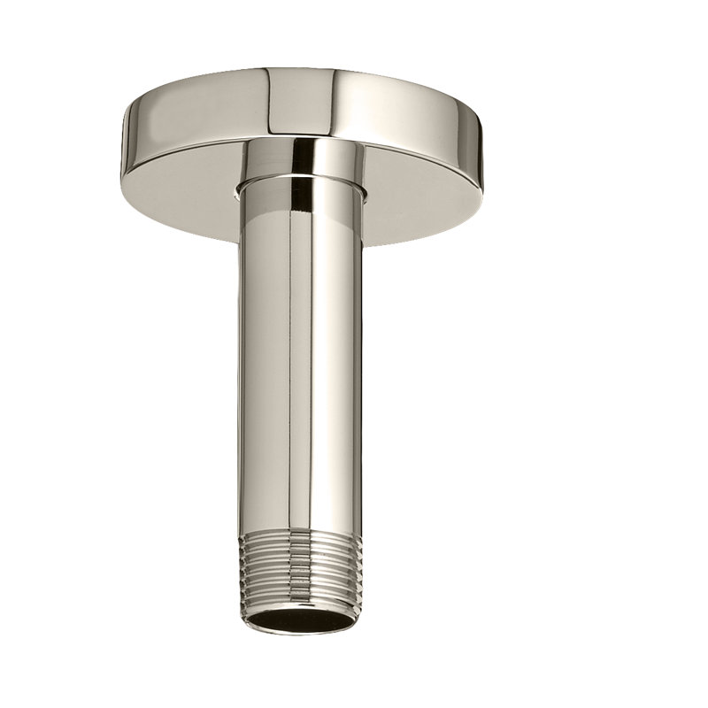 Bras de douche rond et écusson Universal, Nickel poli