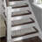 Sofihas White/Gray Diamond Shag Stair Rugs - Machine Washable with Non-Slip Rubber Backing-721326237