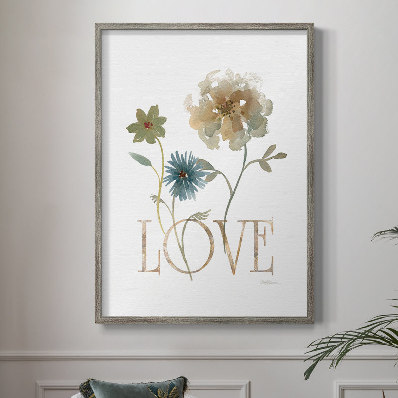 Simple Love Framed Print - Solid Wood, 30" H x 24" W