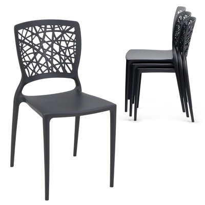 Tramontina Joana Stackable Dining Chairs – Contemporary Style Seating for Indoor or Outdoor Use
