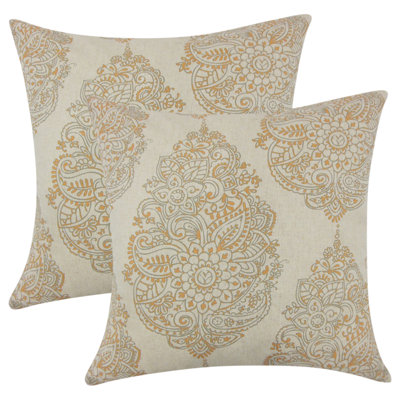 Coussin en coton Damask